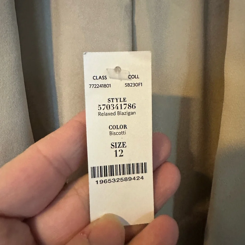 White House Black Market Taupe Single-Button Blazer